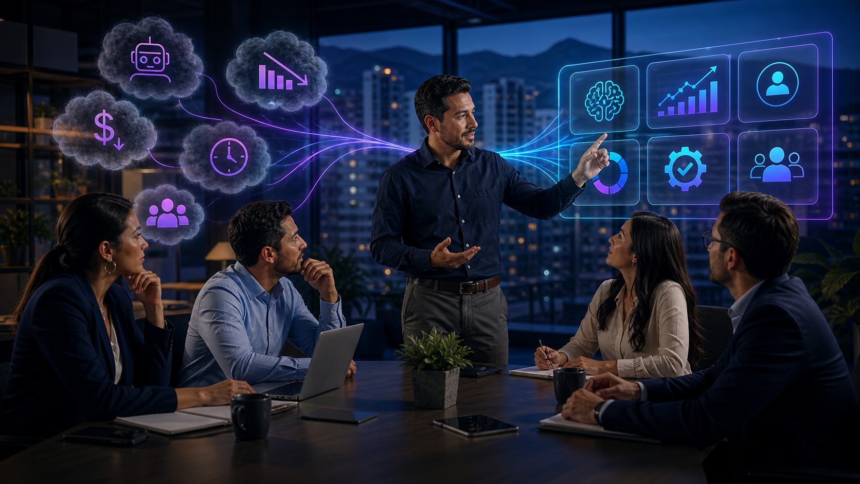Equipo aprendiendo a usar inteligencia artificial con criterio y control de costos